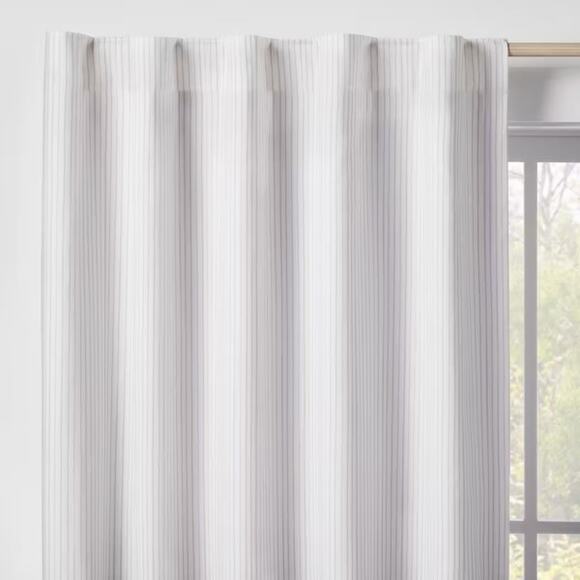 Pillowfort Mini Striped Kids' Blackout 42x63 Back Tab Curtain Panel* - Picture 1 of 7